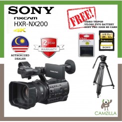 SONY HXR-NX200 NXCAM 4K CAMCORDER (SONY MALAYSIA)  Free Video Tripod & Sony 32gb pro sd card